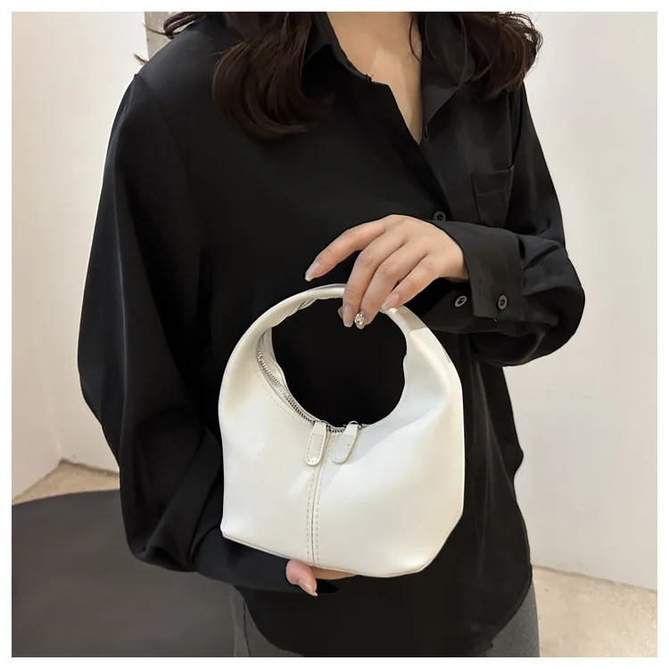 New Luxury Designer Women's Messenger Purse Handbag Soft Skin Single Strap Zip Closure Portable Polyester PU for Summer