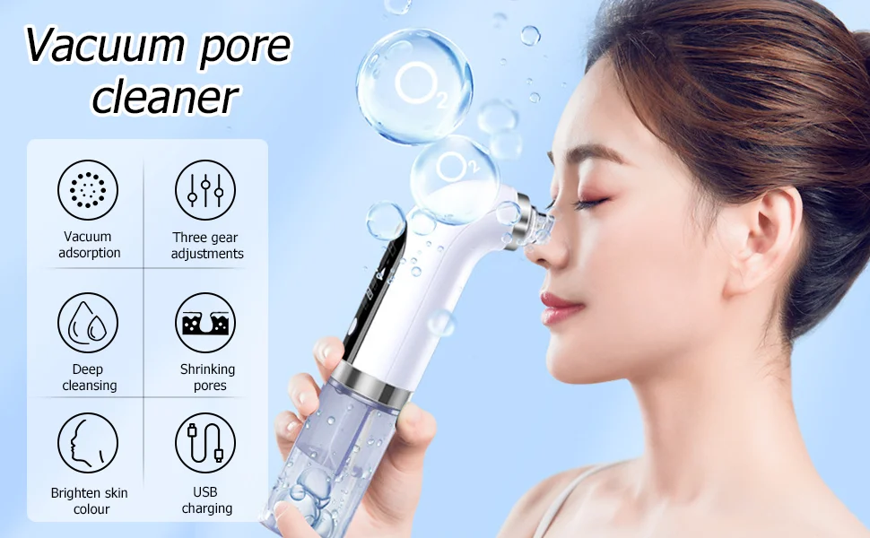 Home Use Water Cycle Black Head Pore Cleansing Suction Face Acne Remove