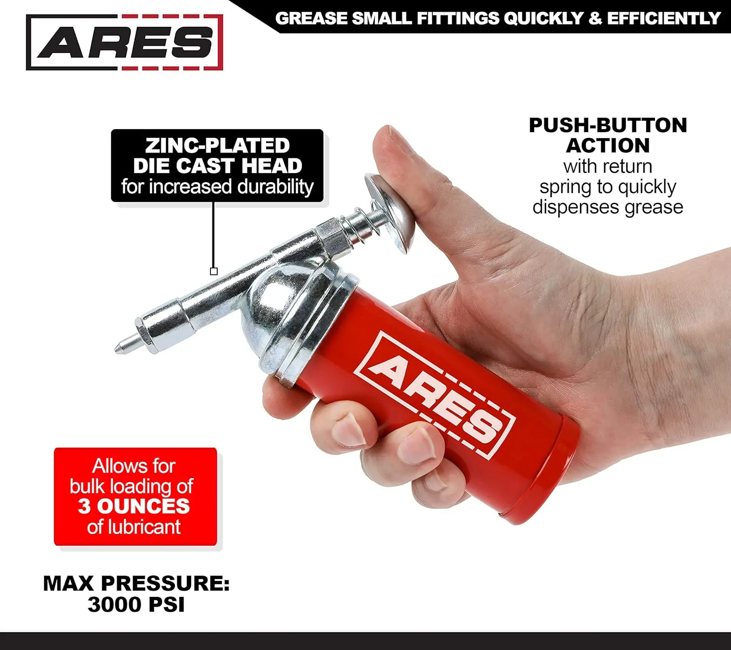Kit De 7 Embouts Pour Pistolet à Graisse – Aiguille, Buses, Tête Caoutchouc – Compatible Plupart Des Pistolets Manuels - 3