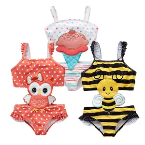 Children Swimwear Summer New Products in Big Children Cute Baby Cartoon Girls One Piece Swimwear