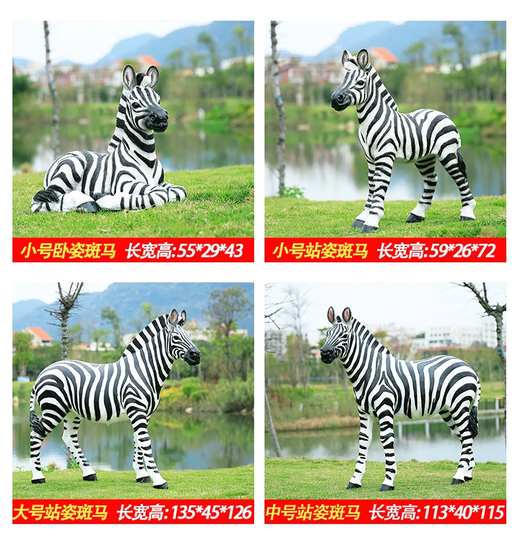 Frp Decorative Safari Animals/large Animal Statues/fiberglass Life Size Animal Horse Giraffe