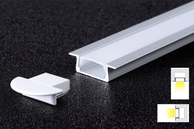 SDW618 Recessed LED Strip Channel Diffuser LED Tape Aluminum Track with ...