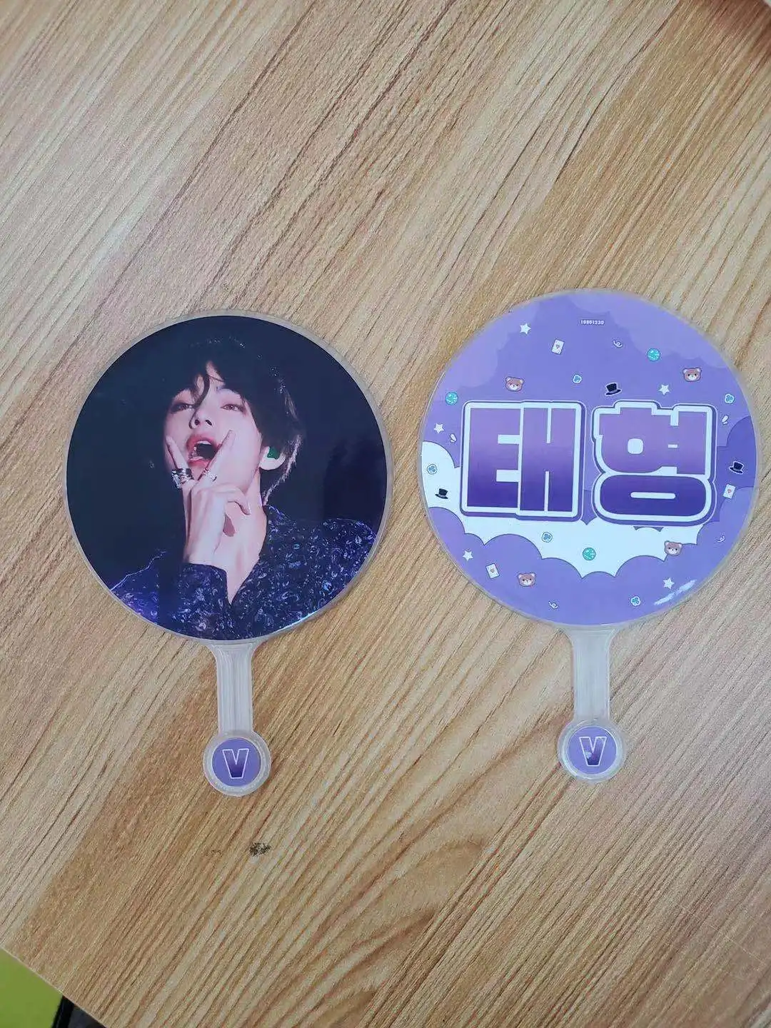 Custom New Plastic Transparent Kpop Mini Fans And Cute Hand Fan Double ...