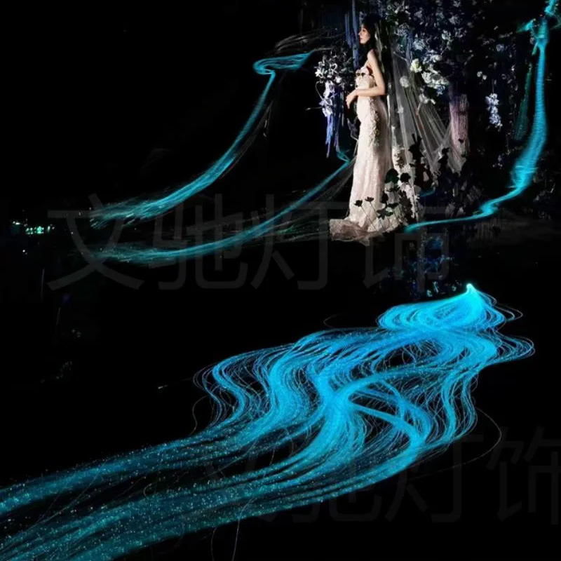 Custom LED Light Source Multi-Color Temp Fiber Optic Lamp Remote Control Dimmable IP33 Rated Ra80 AC165-265V Wedding Decoration
