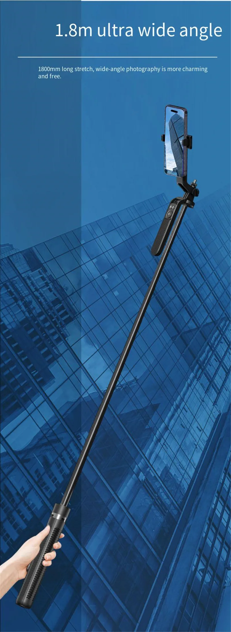 A14 Aluminum Alloy 1.8m Tall Live Streaming Floor Tripod Stand Selfie Stick Quadripod Tetrapod Selfie Stick With Ring Light