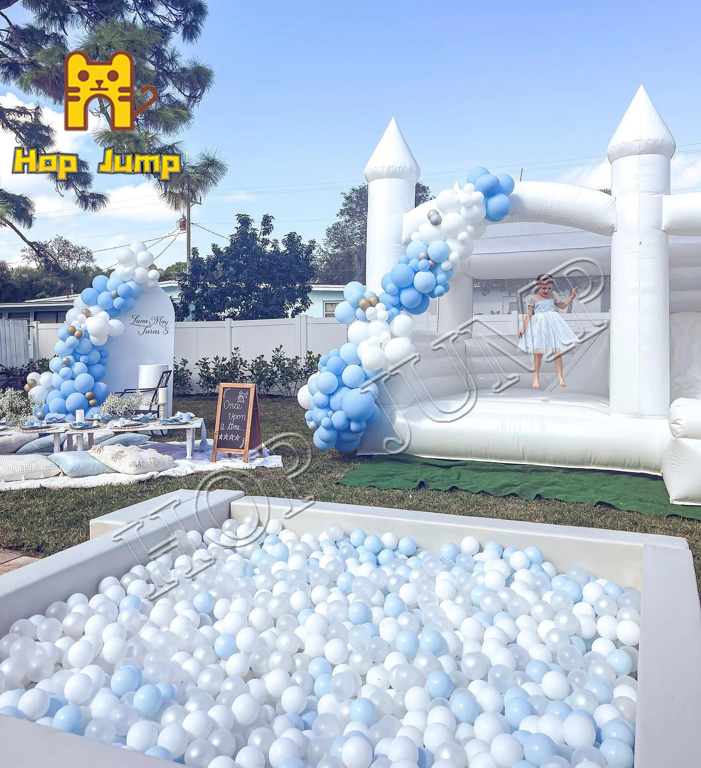 Party Rental 15 White Bounce House Ball Pit Inflatable White Bounce