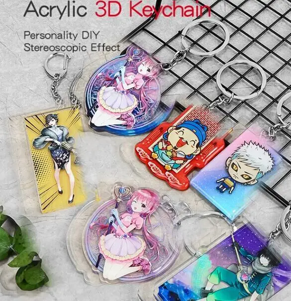 Review Vograce Keychains Vograce Holographic Charms Clear Acrylic