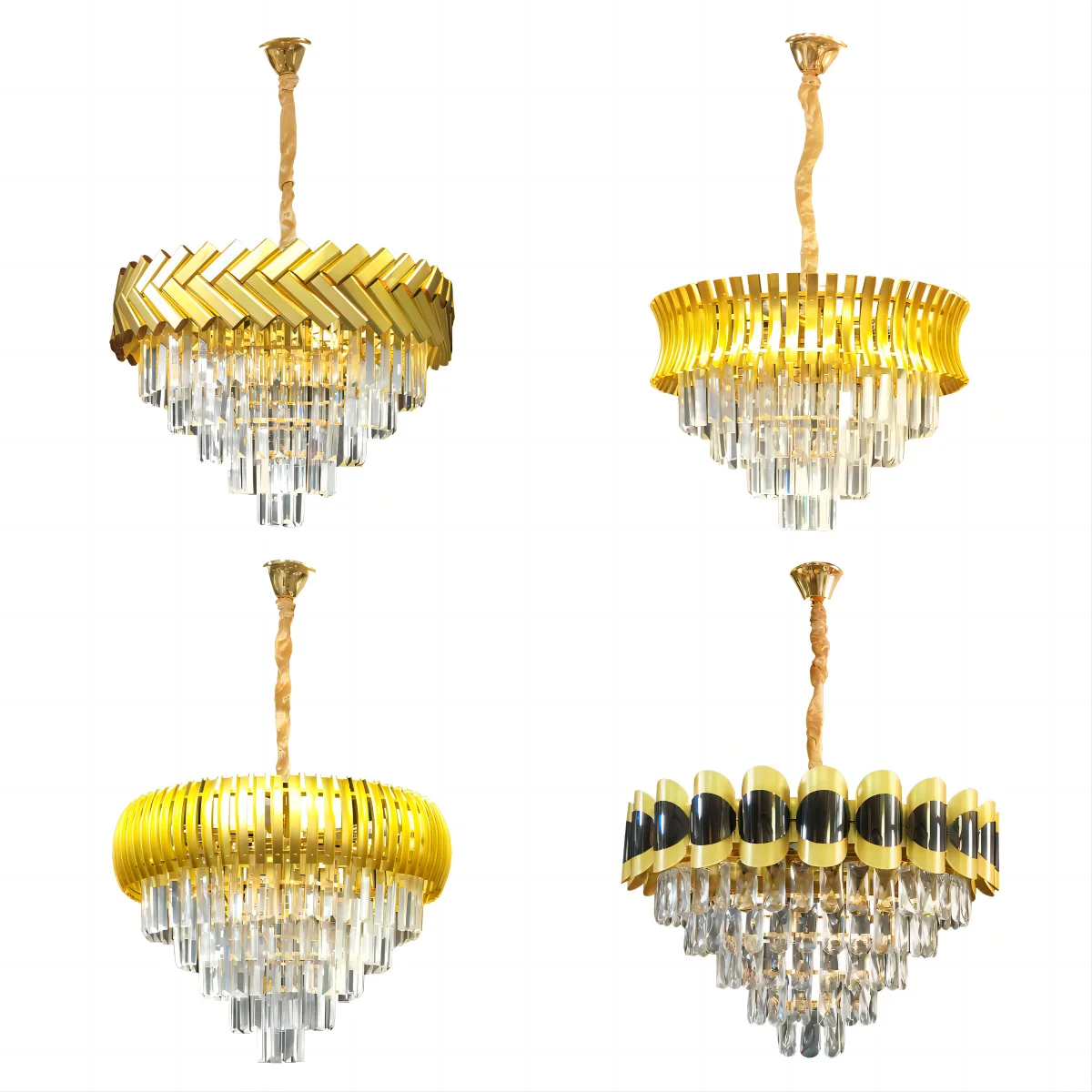 Large Round Indoor Luxury Pendant Light Black Gold Led Hanging Lamp Home Decor Nordic Modern