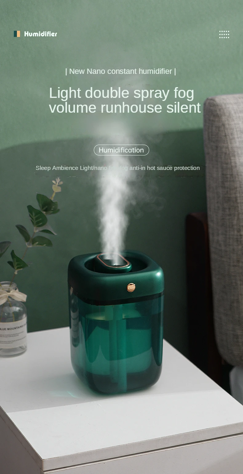 Mini Ultrasonic Atomizer Air Humidifier for Home Hotel