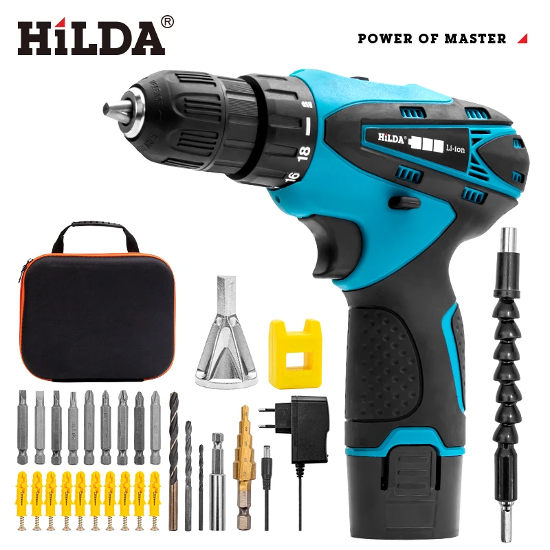 12V Multifunctional Power Tools Mini Lithium Battery Chargeable Electric Cordless Drill Kits