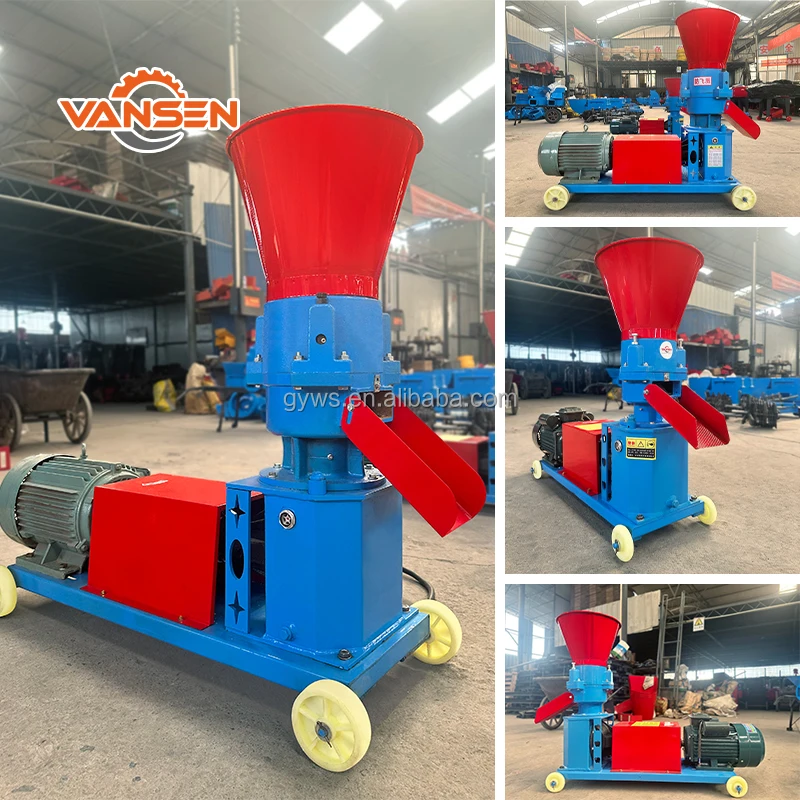 Livestock Poultry Chicken Cattle Goat Animal Food Making Maker Press Pelletizer Granular Feed Pellet Processing Machine for Farm
