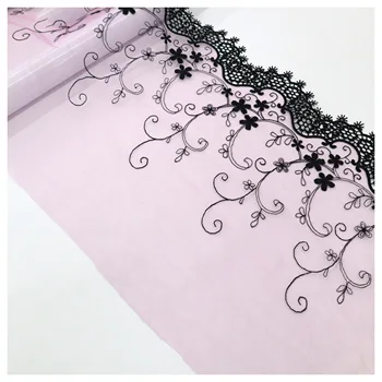 Factory discounts embroidery thread embroidered lace with water soluble edge guipure lace
