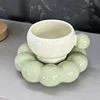 Marshmallow coffee cup and saucer-bean green-250ml