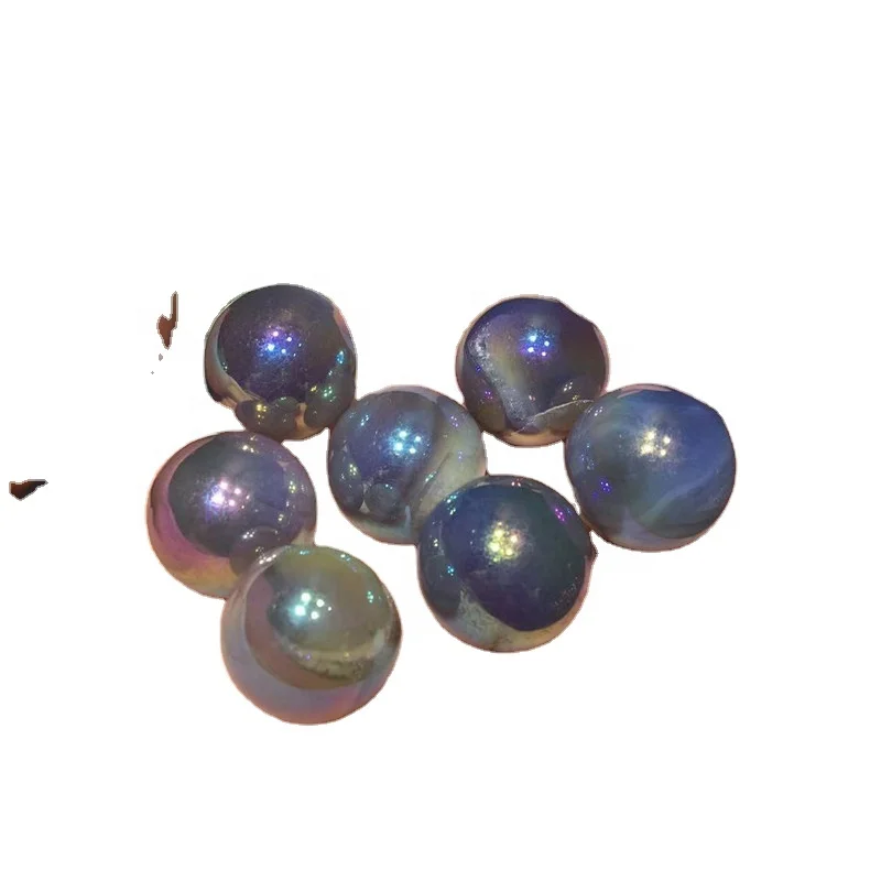 natural electroplating aura quartz crystal small sphere crystal