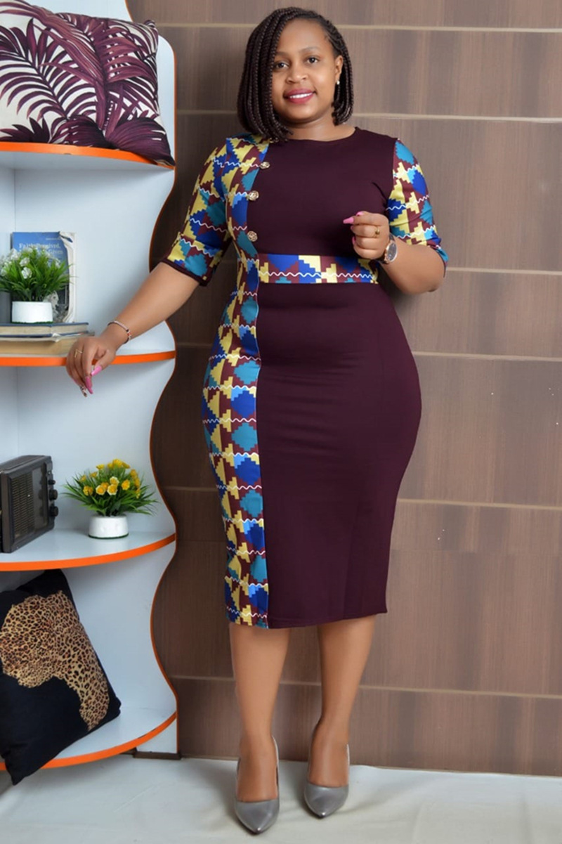 long kitenge dresses for fat ladies 2XL-6XL Hot Sale Plus Size Fashion Modern Fit Dress Designs Women party decor tulle fabric
