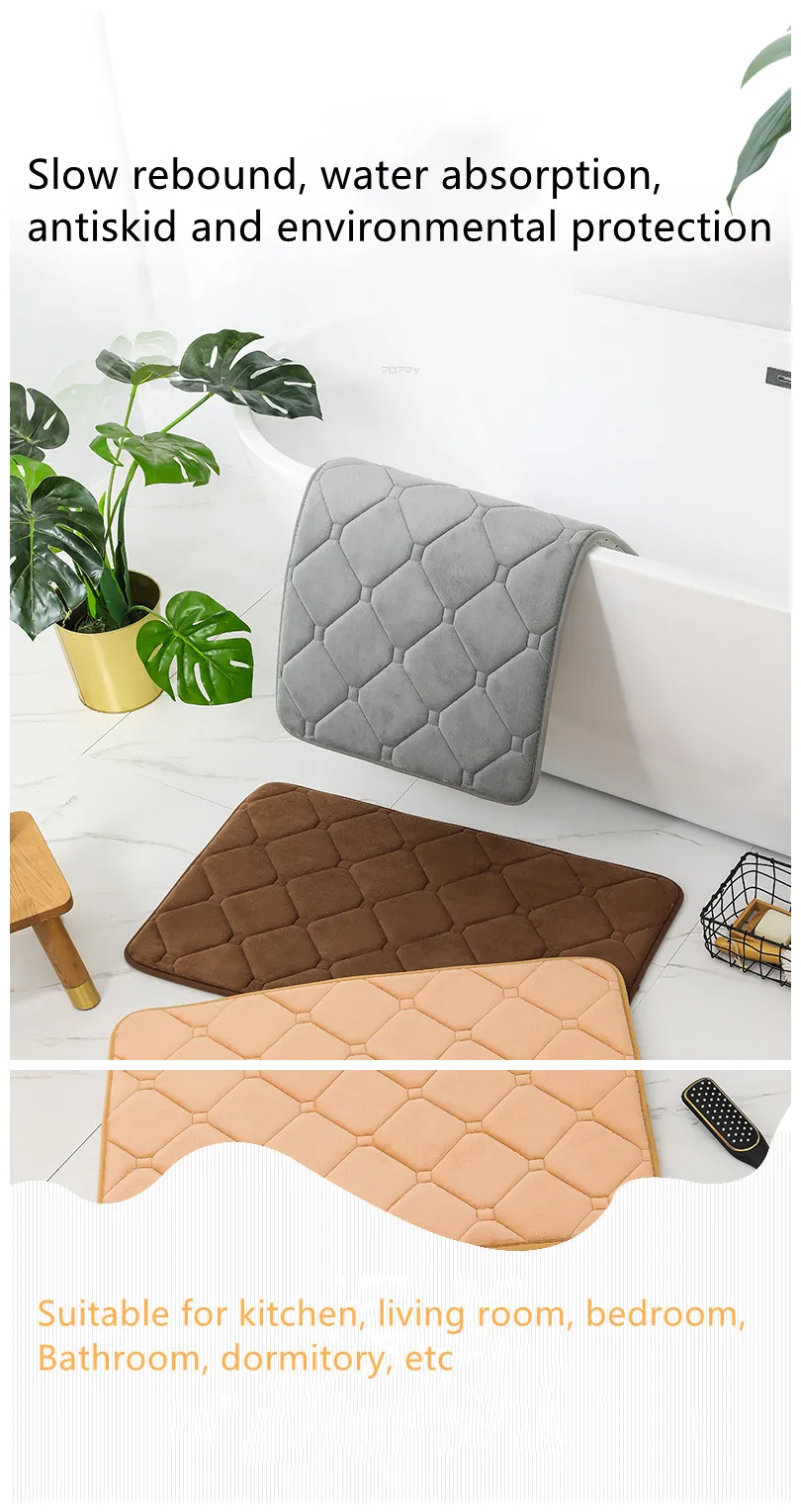 Best Selling Environment-friendly Coral Velvet Non Slip Bathroom Mat Bedroom Living Room Mat manufacture