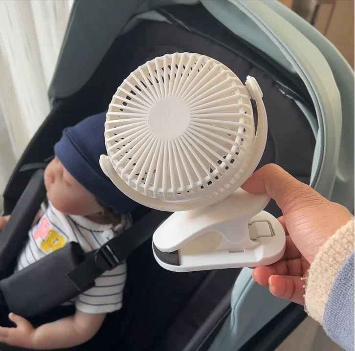 Nuby Cool Baby Stroller Clip-On Fan In Grey - My Little Charmer