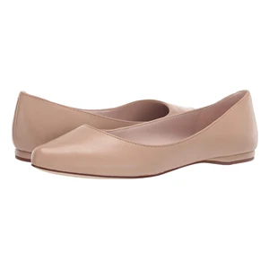 New Style Flats Shoes Rubber Single Sole Breathable Slip on Women Leather Shoes