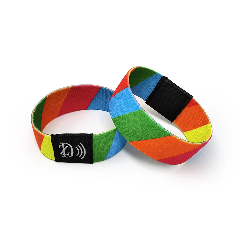 Reusable Textile NFC Wristband  Ultralight EV1 Cashless Payment Polyester NFC Bracelet