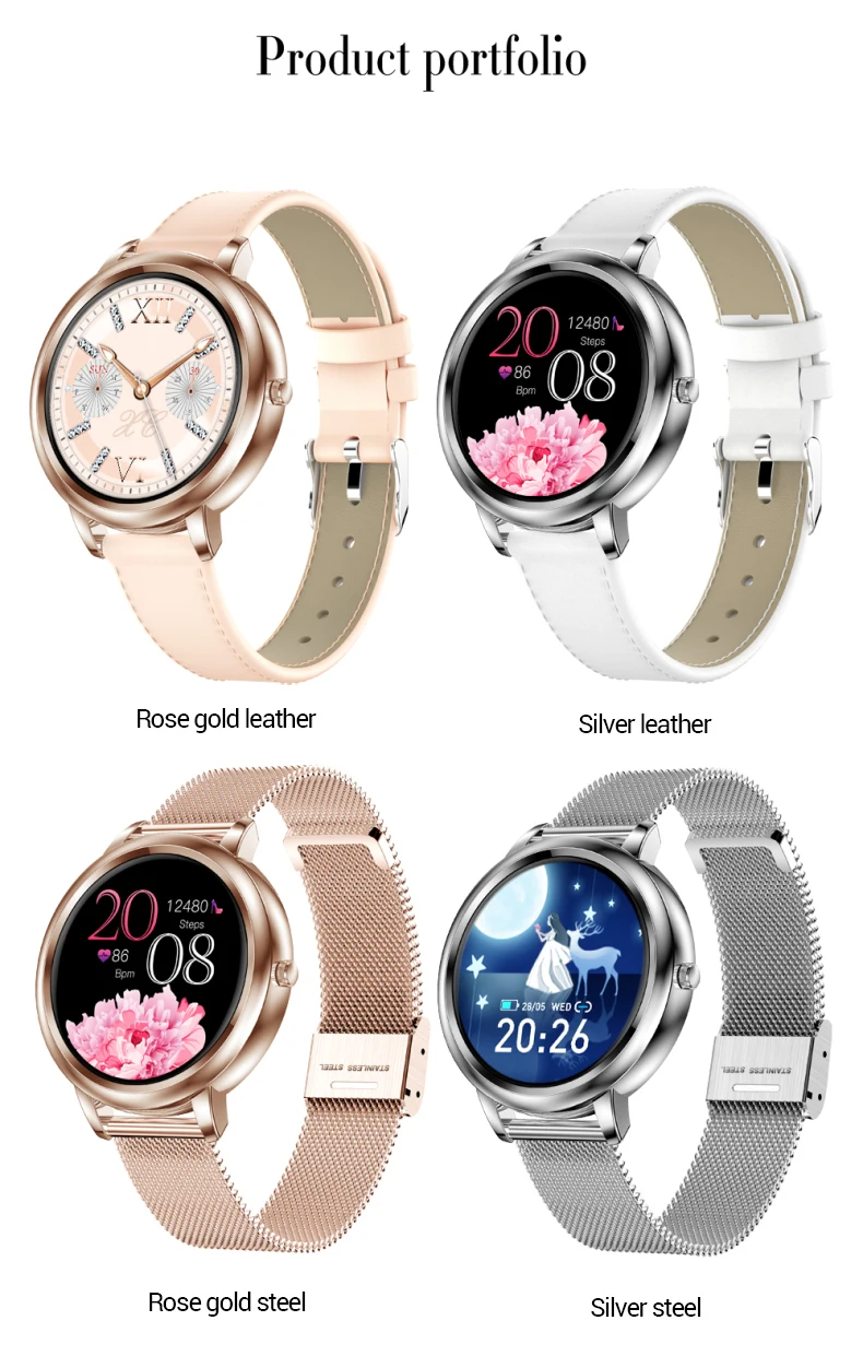 Customize LOGO MK20 Smart Watch Women Health Sports Fitness Tracker Heart Rate Monitoring Message Reminder Smartwatch Ladies(12).jpg