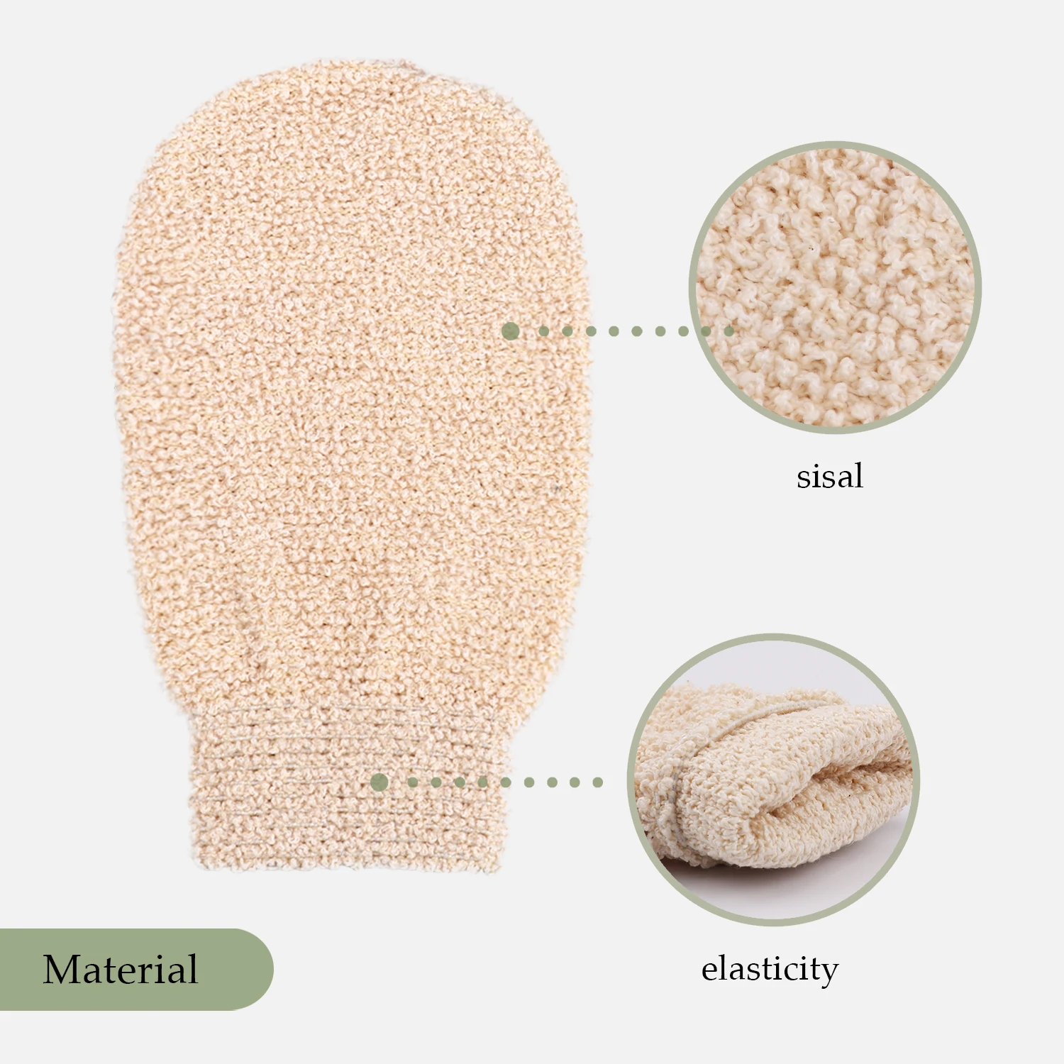 Eco Friendly Natural Reusable Exfoliating Jute Bath Gloves Sisal Mitt