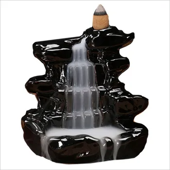 Backflow Incense Burner Ceramic Aromatherapy Furnace Smell Aromatic Home Office Incense Stick Tower Incense Holder