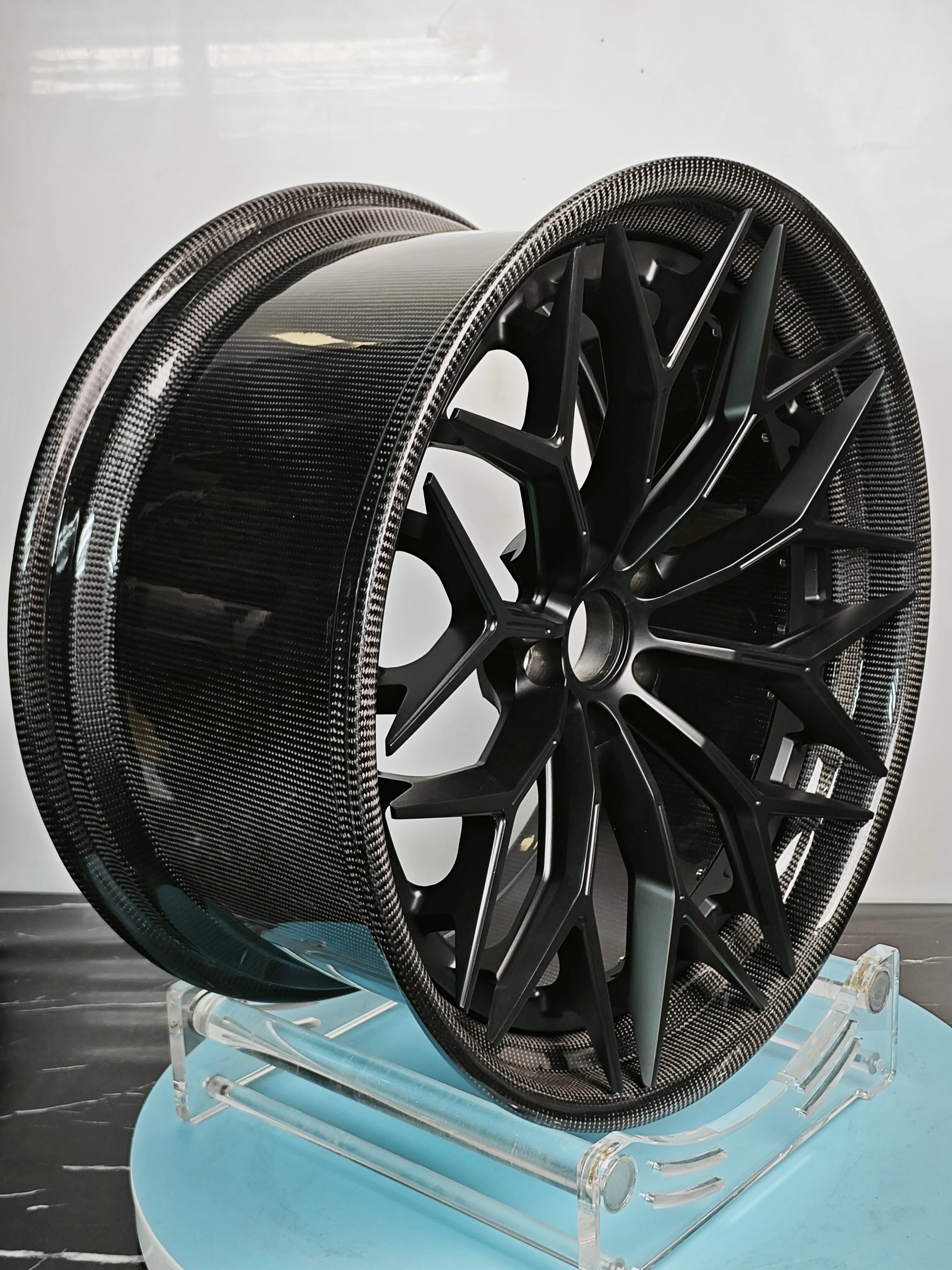 XL 2/3-Piece Carbon Fiber Wheel Deep Dish Matte Black Rim Concave Custom Forged Wheel 5x114.3 5x120 5x112 Car Alloy Wheels - Image 3