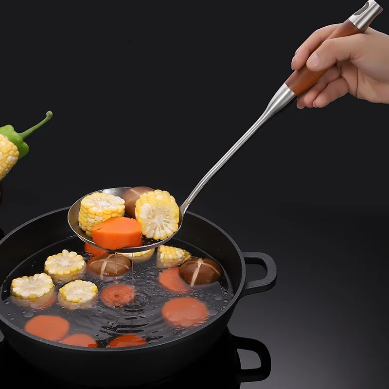 Stainless Steel Wok Spatula Wood Handle Shovel Ladle Kitchen Utensils Baking Cooking Tools Kitchenware Cookware 13