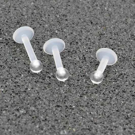 10pcs 18G Clear Acrylic Retainer Lip Studs Monroe Labret Belly Rings Snake Bite Eyes Cartilage Piercing Oasis plus 