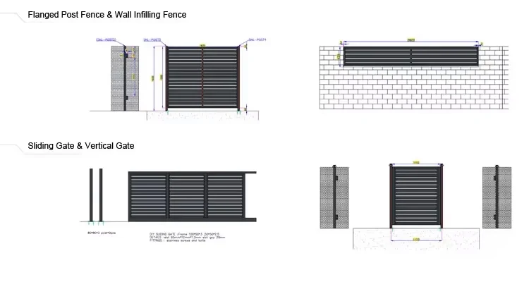 Environmentally friendly lead-free aluminium fence panels metal fence panels aluminum garden privacy fence details