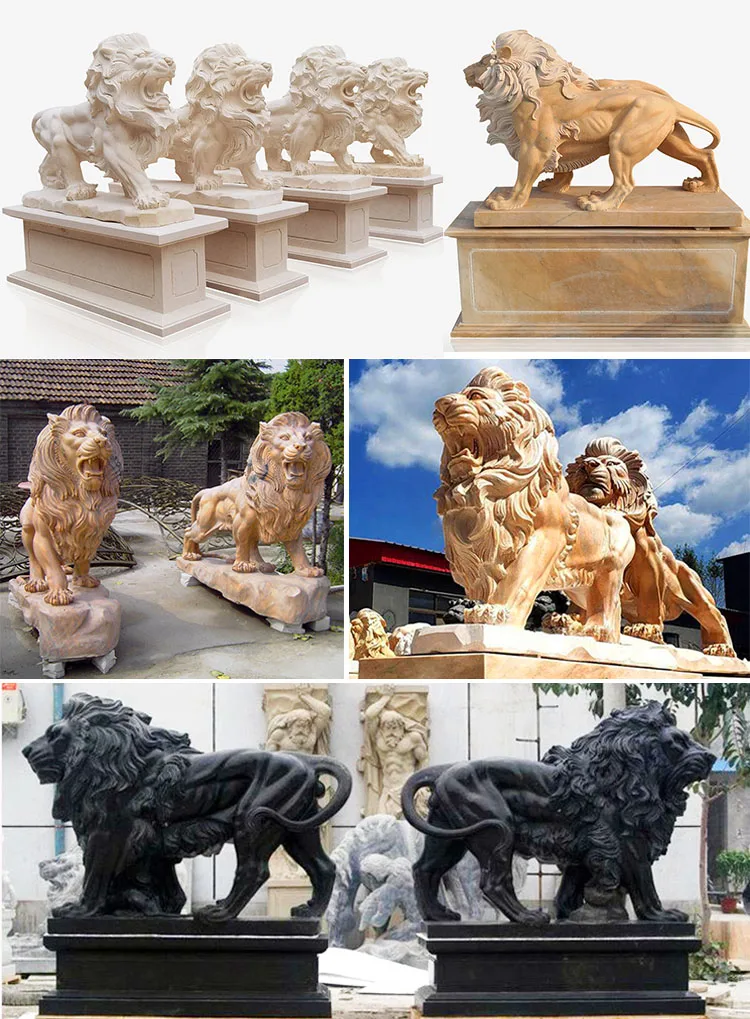 Granite Stone Lion Head Statue Sculpture For Sale Wall Decorative