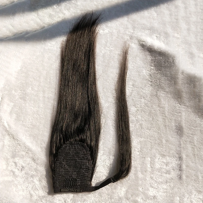 Хвост со шнурком для чернокожих женщин, удлинитель человеческого хвоста оптом