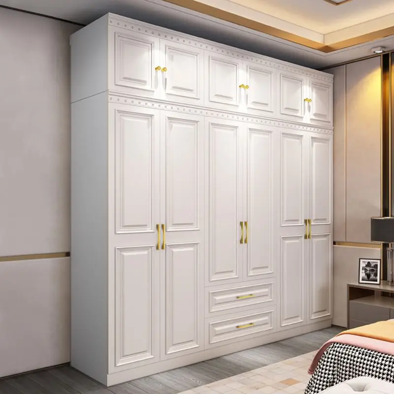 Kuku 2025 Best Sellerwooden Four Door Wardrobe with Drawers Bedroom Furniture
