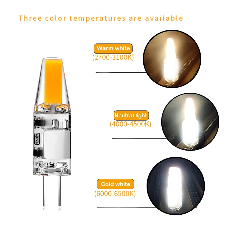 High-quality G4 LED Lamp COB 1505 Sapphire G9 LED Bulb AC/DC12V-24V Dimmable  No stroboscopic