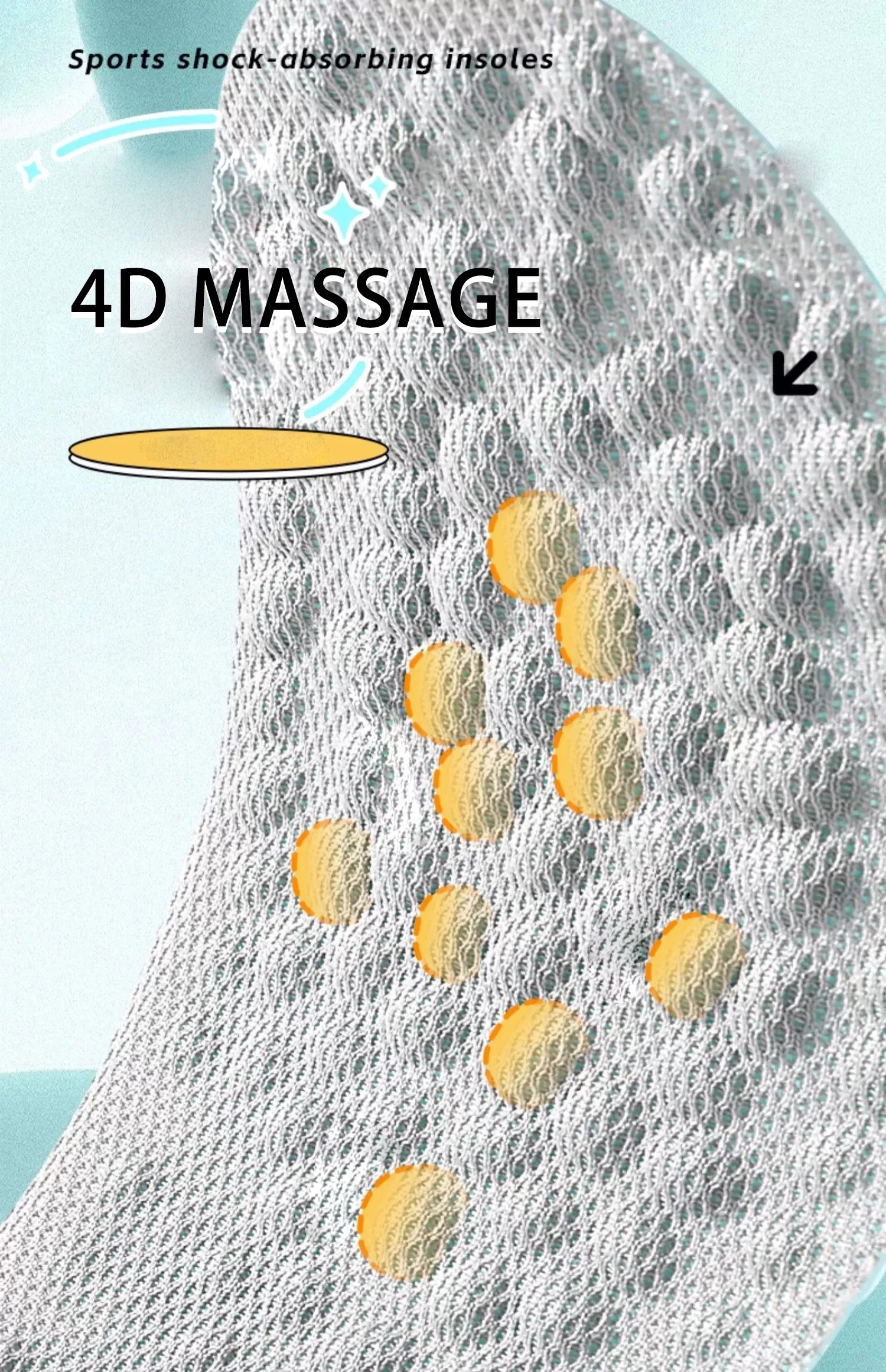 Custom Silicone Massage Sports Insoles Wholesale