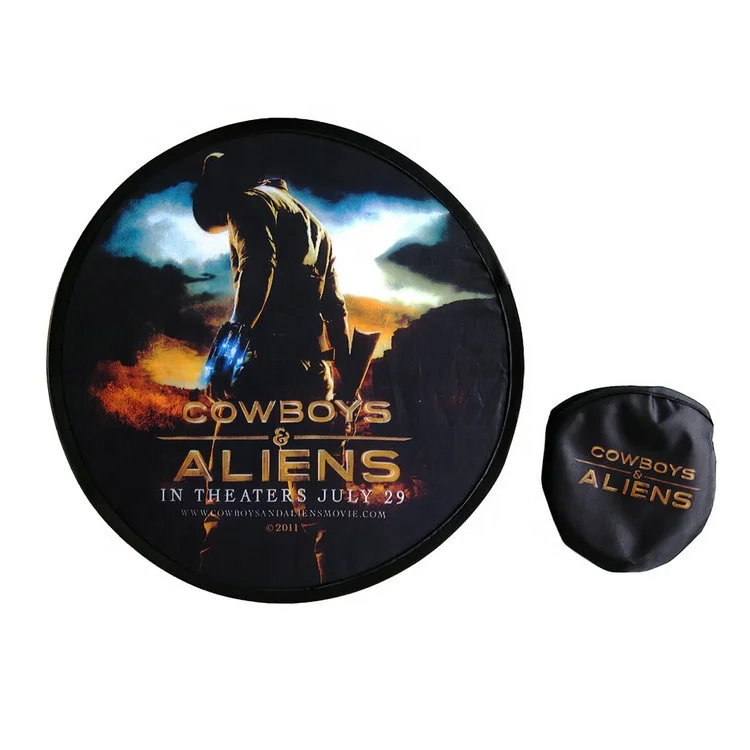 Складной Летающий ручной вентилятор складной нейлоновый флаер с мешочком на заказ