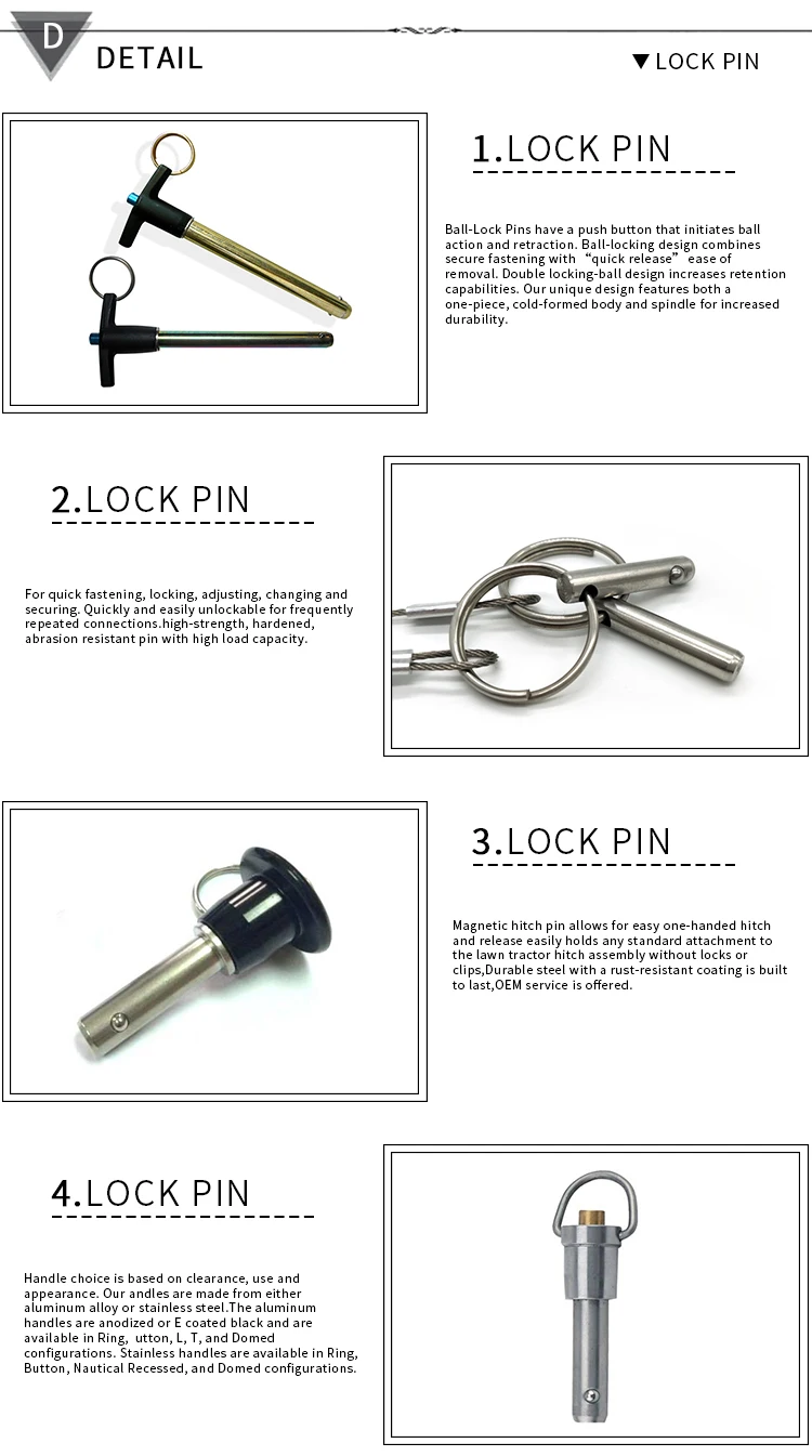 Ball Lock Pins - High-Strength, Quick-Release
