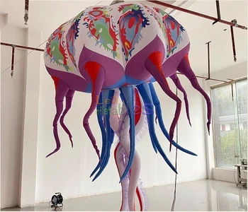 Concert Custom Colorful Led Hanging Inflatable Jellyfish Decoration Lighting Inflatable Jellyfish Balloon for Event