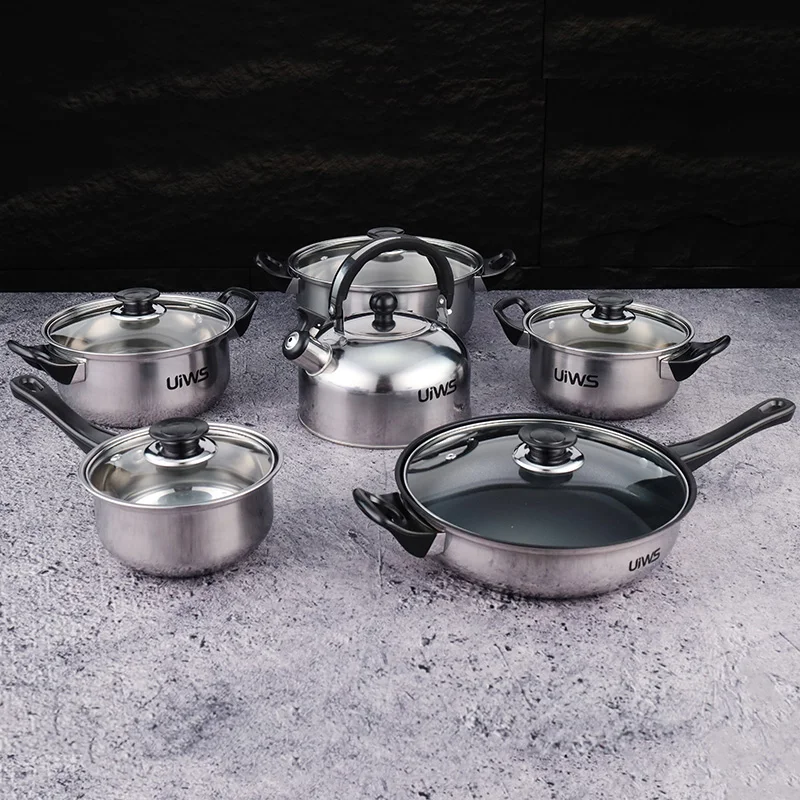 Set Di Pentole E Padelle Ceramiche Antiaderenti 11 Pezzi Con Manico Amovibile