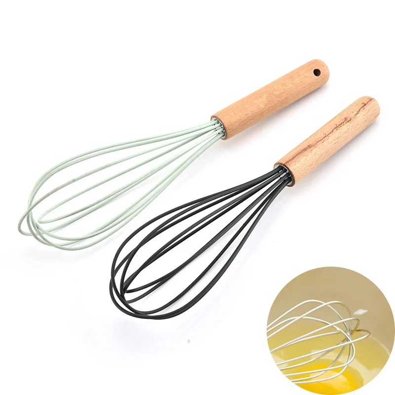 Kitchen Tools Hand Easy Silicone Stainless Steel Set Wood Handle Milk Flour  Rotary Blender Whisk Mixer Egg Beater - Buy Kitchen Tools Hand Easy  Silicone Stainless Steel Set Wood Handle Milk Flour
