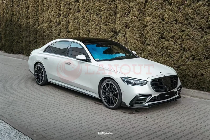 Difusor de Lábio Frontal Spoiler e Pontas para Mercedes Benz S-Class foto 4