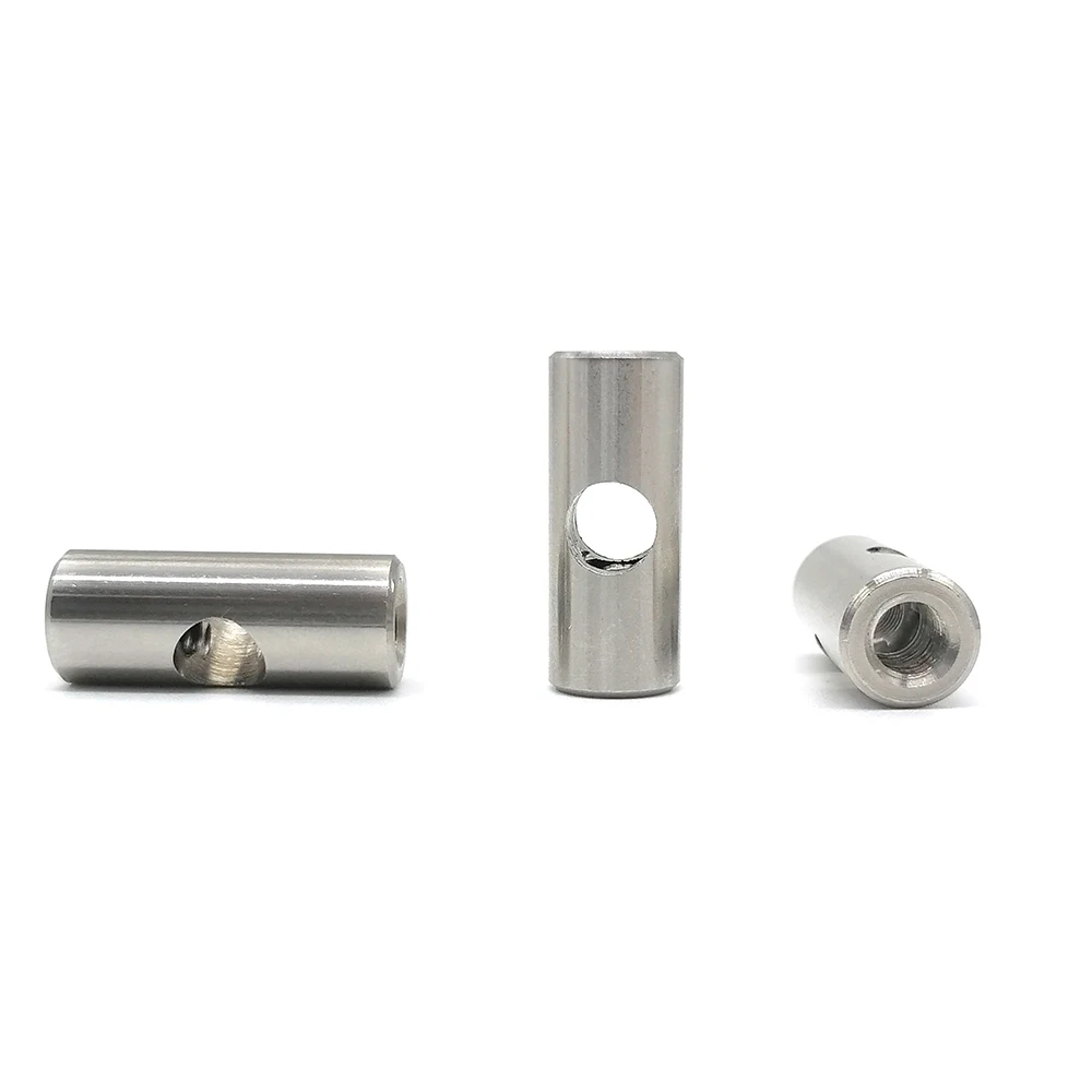 Acier inoxydable ss 304 a286 ansi 316 a2-70 a4-70 trou de cheville écrou de baril filetage rond m10 écrou de baril écrou de baril en titane