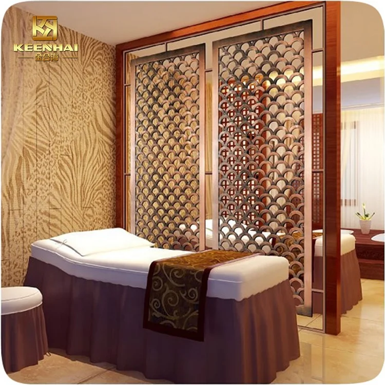 Classic Design Interior Room Divider Screen Custom Laser Cut Decorative Metal with Coating Technique