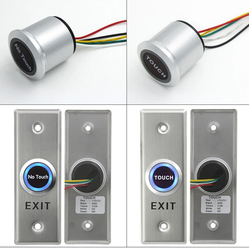 IP68 Waterproof Touch Exit Button Access Control Door Exit Switch Mini Exit Button