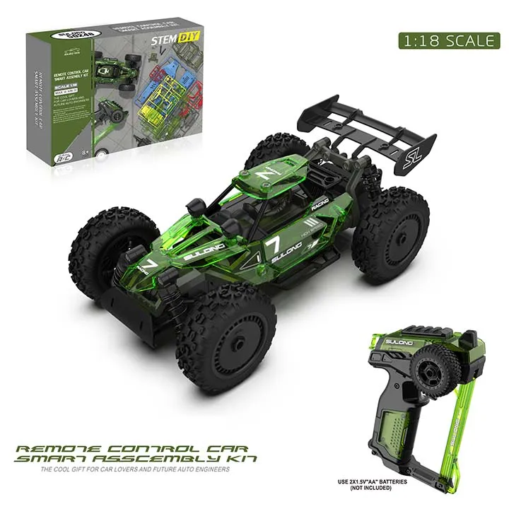 STEM Building Toy 3 in 1 Educational RC Racer Set Remote Control Car Model Assembly Early Learning Brick Roadster Diy Car Kits