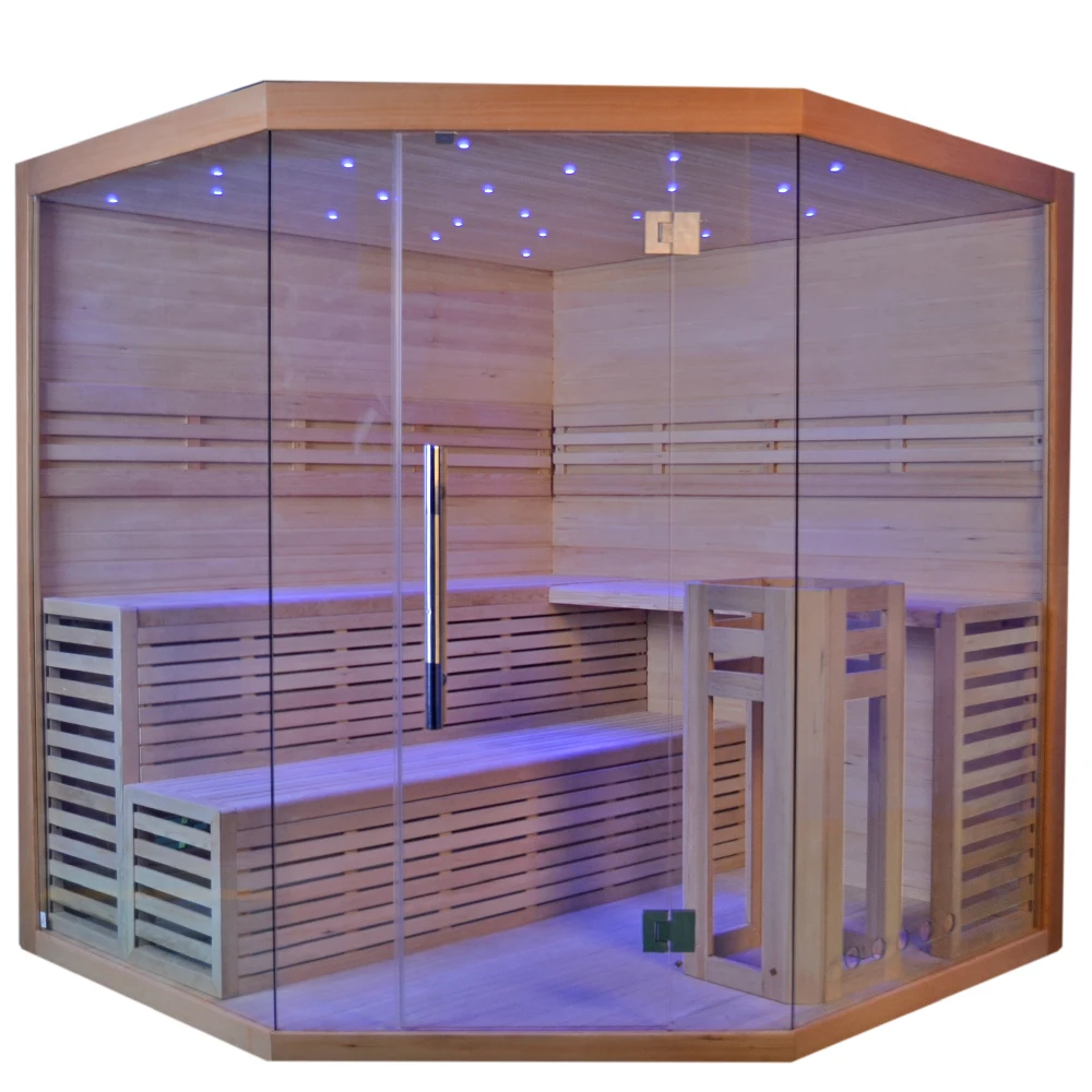 morden design canada hemlock 6 people wood home indoor steam sauna room