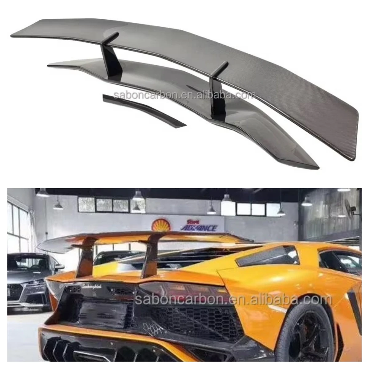 ランボルギーニ Aventador SV スタイル カーボンファイバーリアウィング