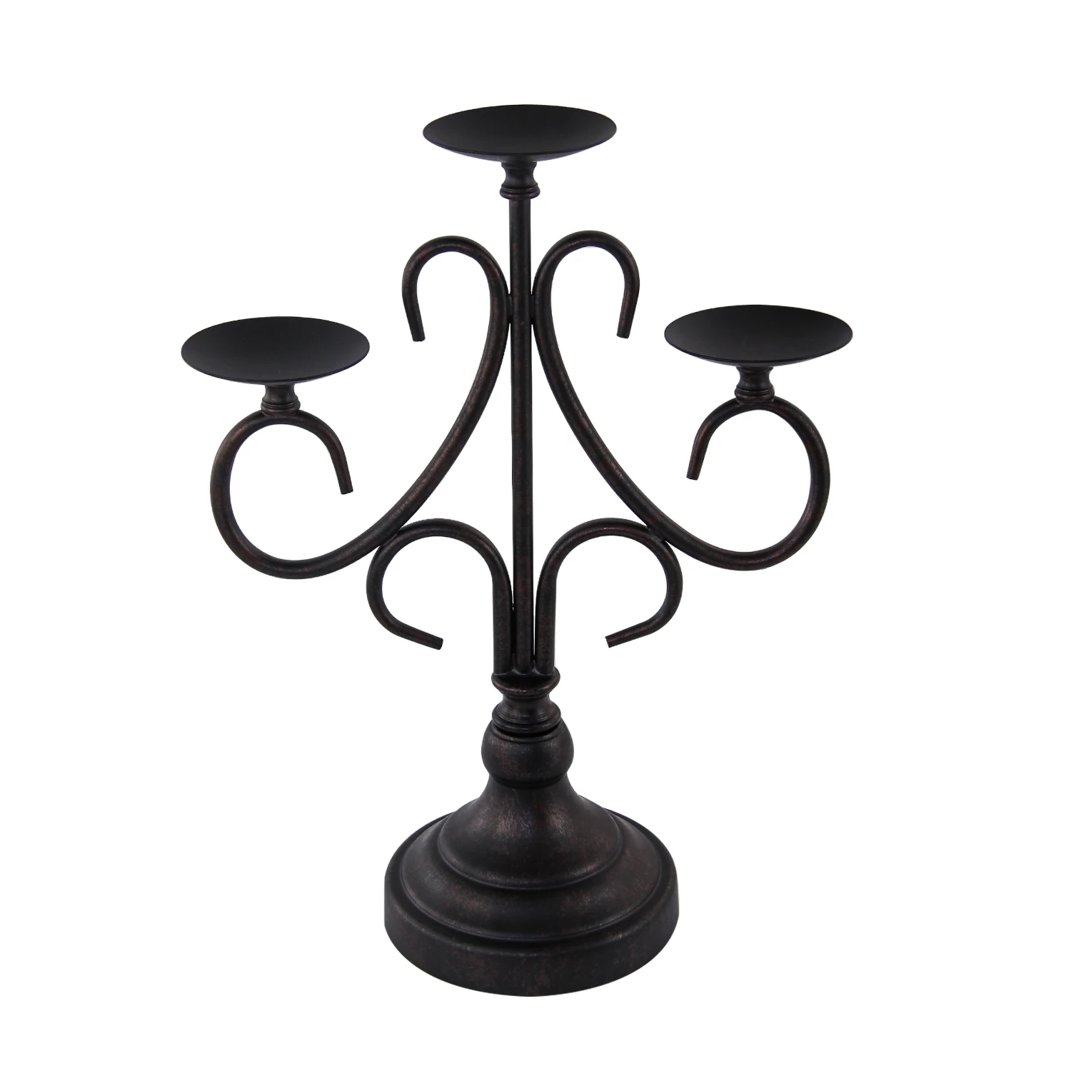Metal 3 Arms Candlestick Candelabrum 3 Branches Taper Scented Candle Holders Candelabra for Dinner Wedding Home Decoration