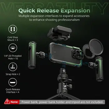 SmallRig X Brandon Li Mobile Video Kit for iPhone 16 Pro Max, Phone Cage with FilMov Lightweight Phone Case Kit, Rotatable detail image