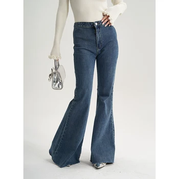 High-waisted flared jeans horseshoe  retro Slim slimming hip-lift lengthening dragging trousers Spice Girls Women's Pants
